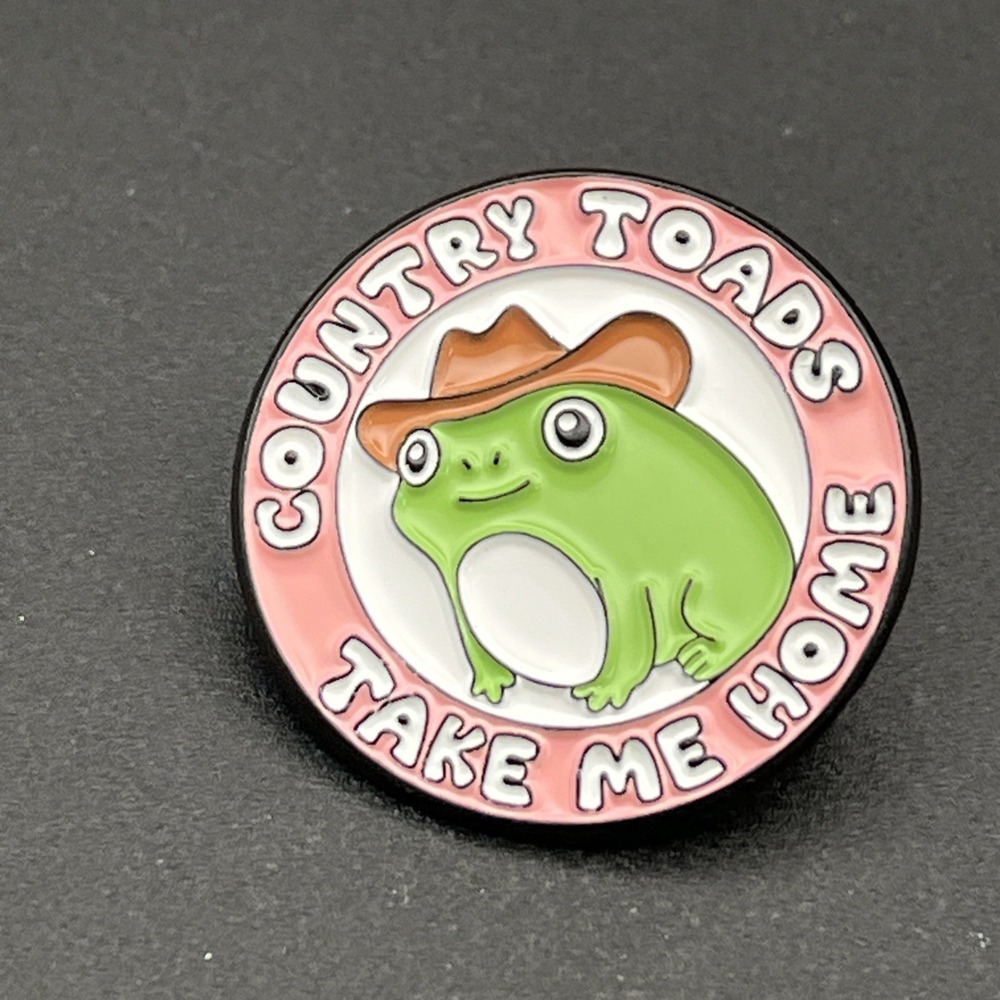 Country Toads‎ Take Me Home Funny Novelty Lapel Hat Pin